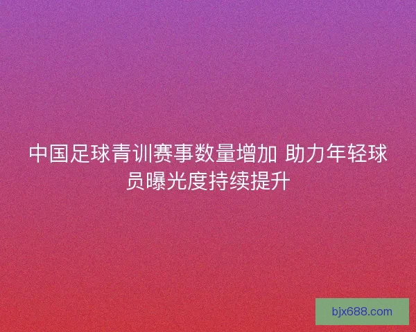 中国足球青训赛事数量增加 助力年轻球员曝光度持续提升
